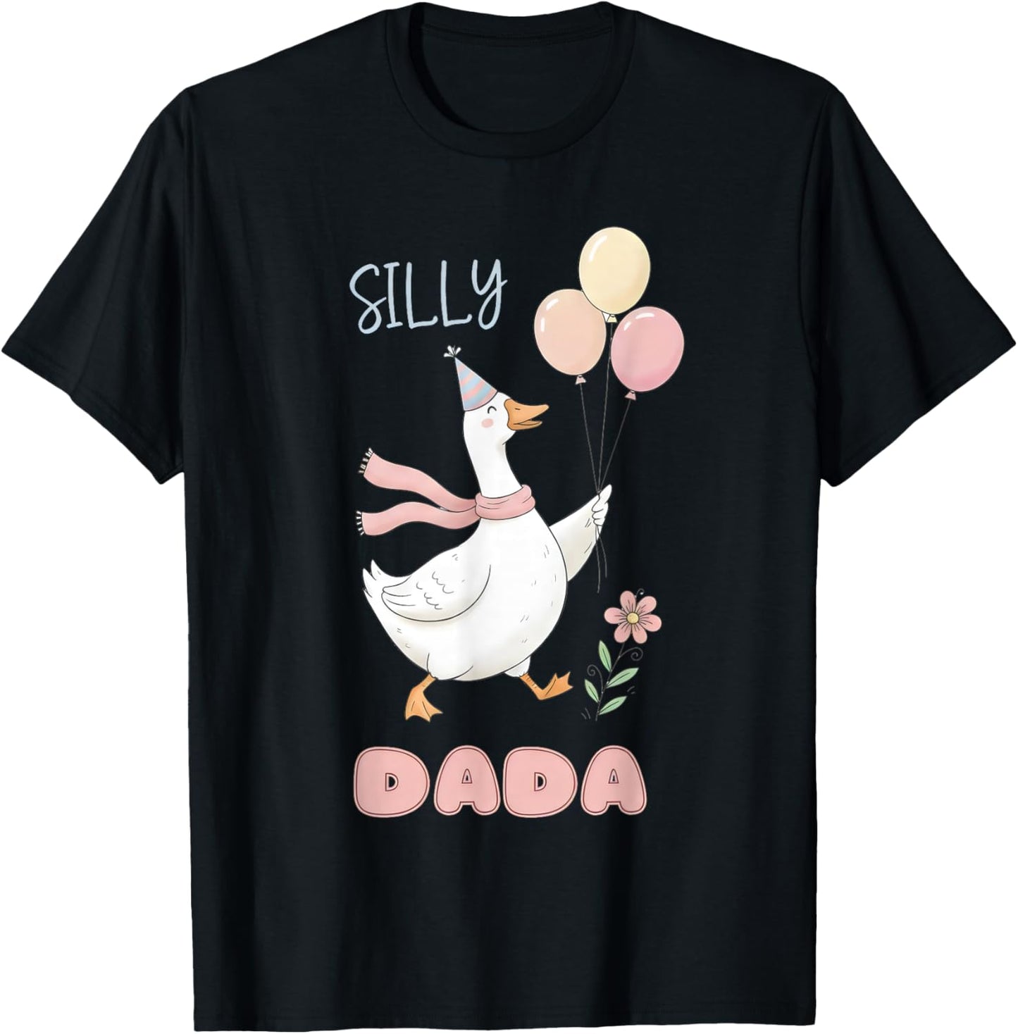 Silly Dada Silly Goose Dad Birthday Family Matching Party T-Shirt - T-Shirt | Black