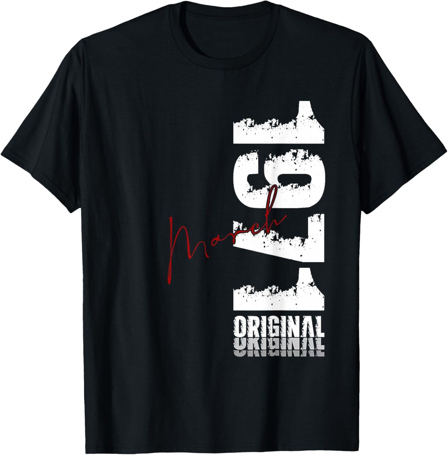 55th Birthday Gift Men Women Vintage March 1971 T-Shirt - T-Shirt | Black