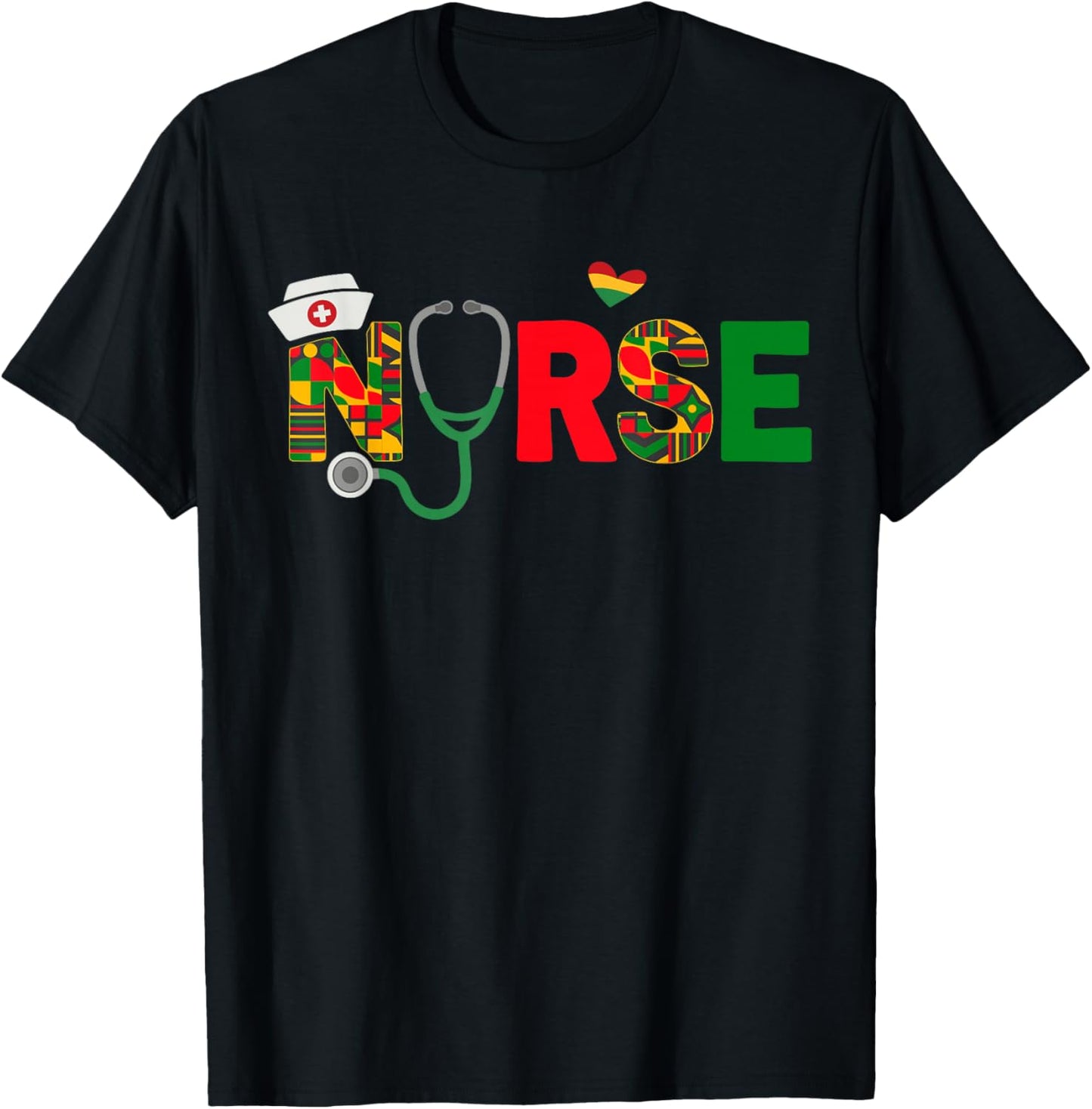 Nurse Black Women Juneteenth T-Shirt - T-Shirt | Black
