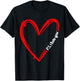 PS I Love You Day Valentine's Day Purple Heart Women Men Kid T-Shirt - T-Shirt | Black