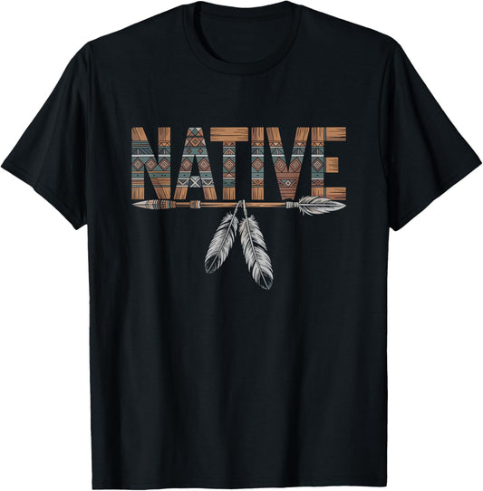 Native Indian American Pride Indigenous Heritage History Day T-Shirt - T-Shirt | Black
