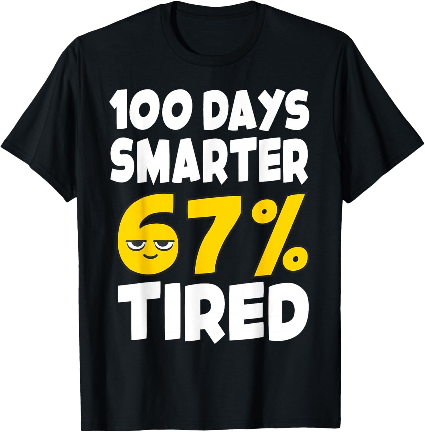 100th Day of School Shirt Kids 67 Boys 6-7 100 Days Smarter T-Shirt - T-Shirt | Black