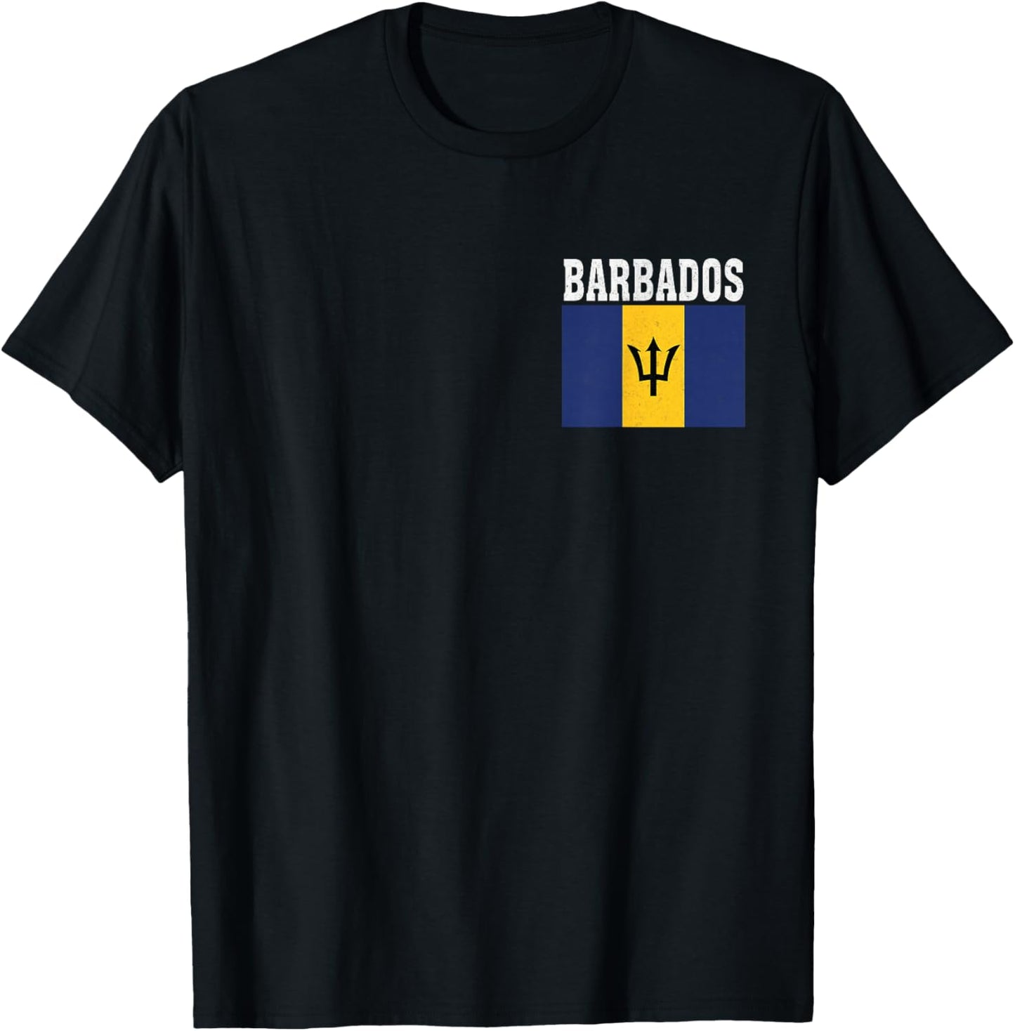 Barbados Flag Patriotic National Roots Souvenir T-Shirt - T-Shirt | Black