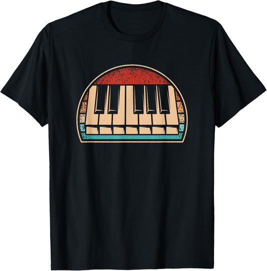 Retro Pianist Vintage Piano Lover Men T-Shirt - T-Shirt | Black