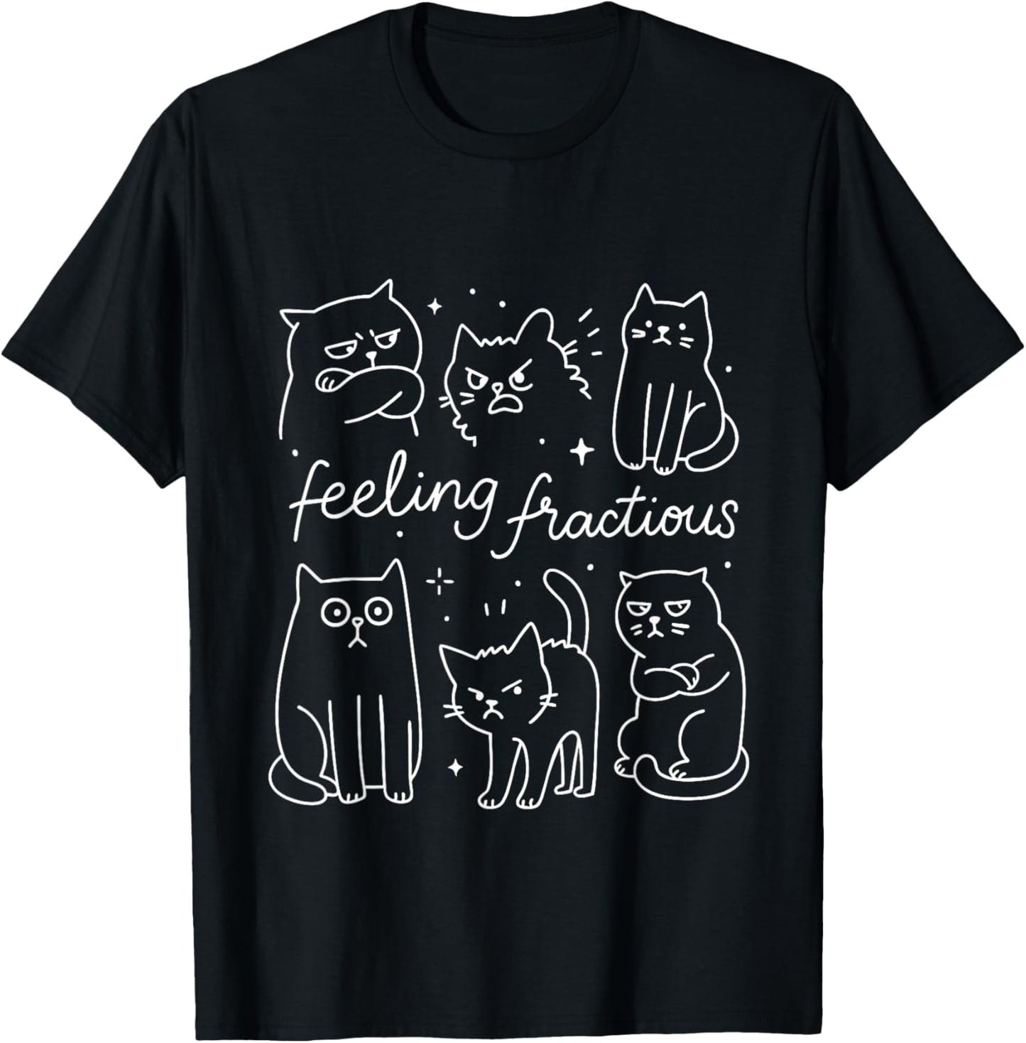 Feeling Fractious Veterinary Medicine Vet Med Cute Cat Lover T-Shirt - T-Shirt | Black
