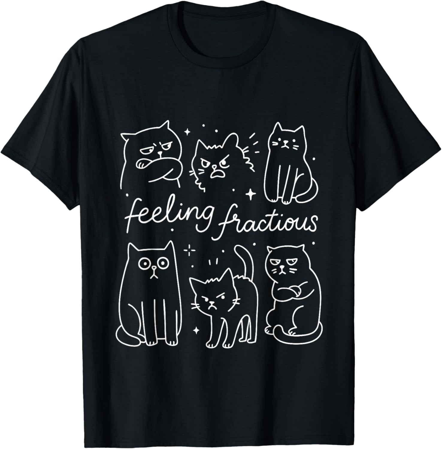 Feeling Fractious Veterinary Medicine Vet Med Cute Cat Lover T-Shirt - T-Shirt | Black