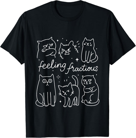 Feeling Fractious Veterinary Medicine Vet Med Cute Cat Lover T-Shirt - T-Shirt | Black