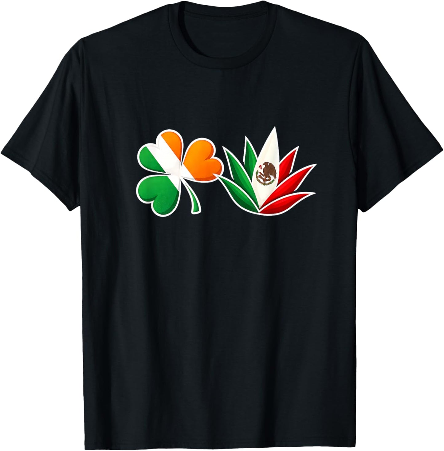 Half Irish Half Mexican Matching Family St Patricks Day T-Shirt - T-Shirt | Black