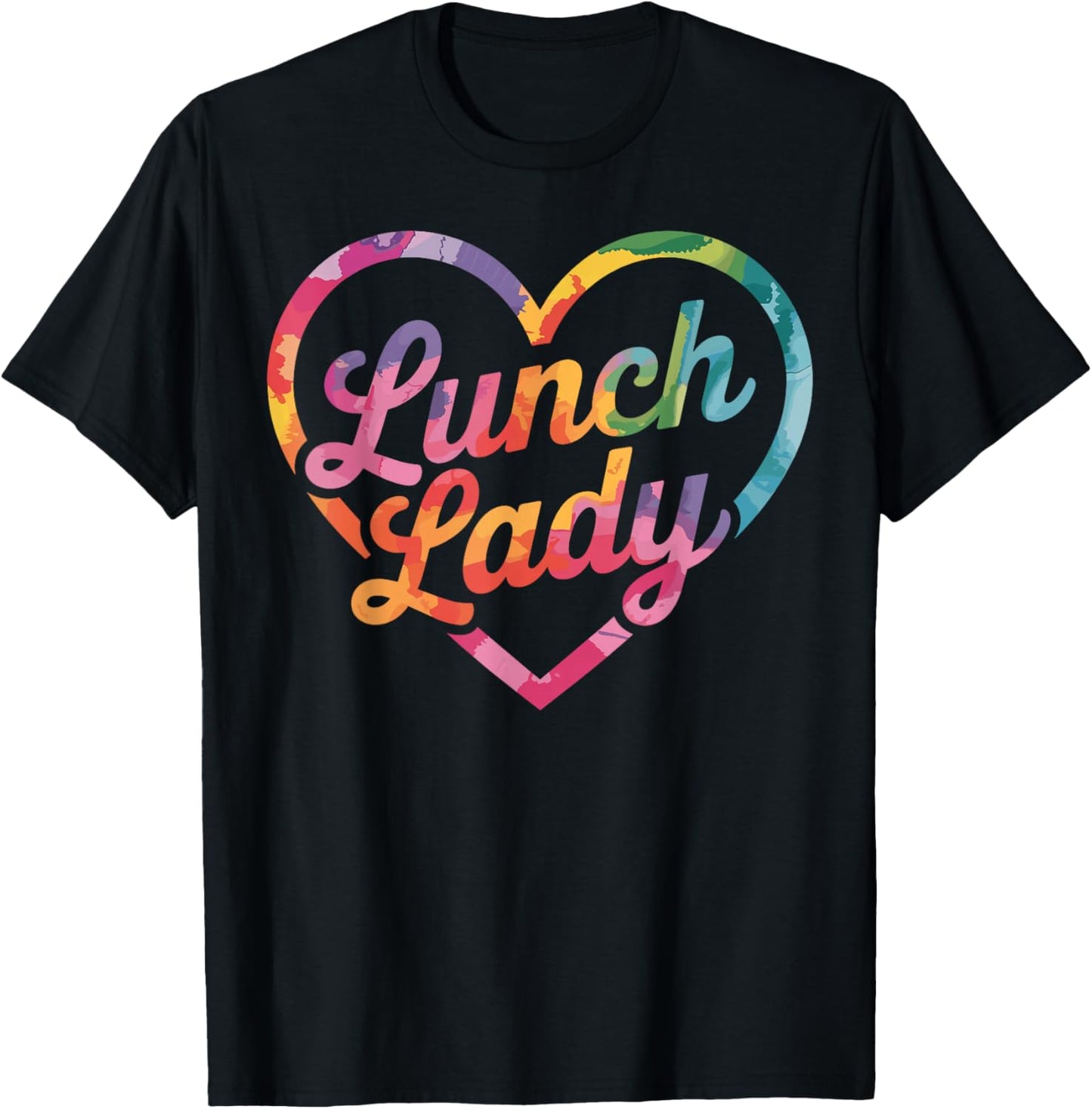 Lunch Lady Heart Cafeteria Worker T-Shirt - T-Shirt | Black