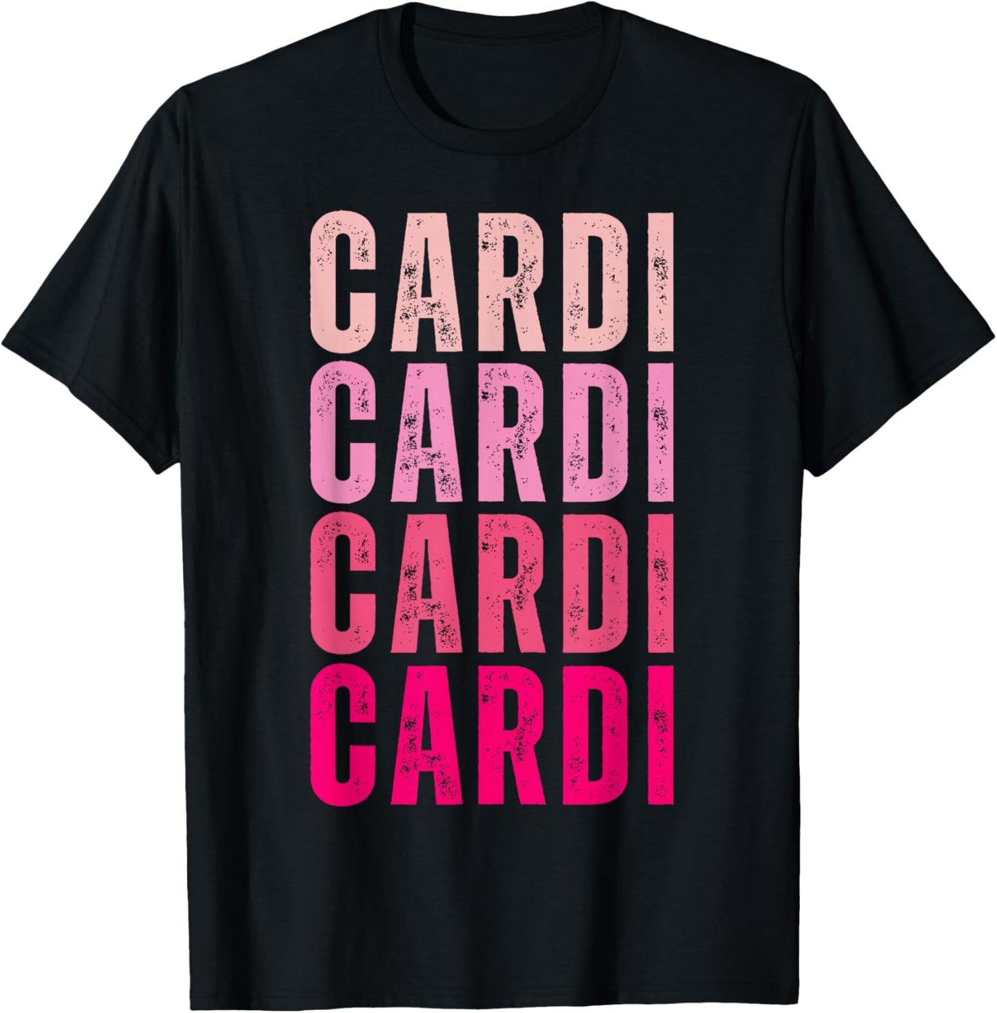 Vintage Cardi Personalized Name I Love Cardi T-Shirt - T-Shirt | Black