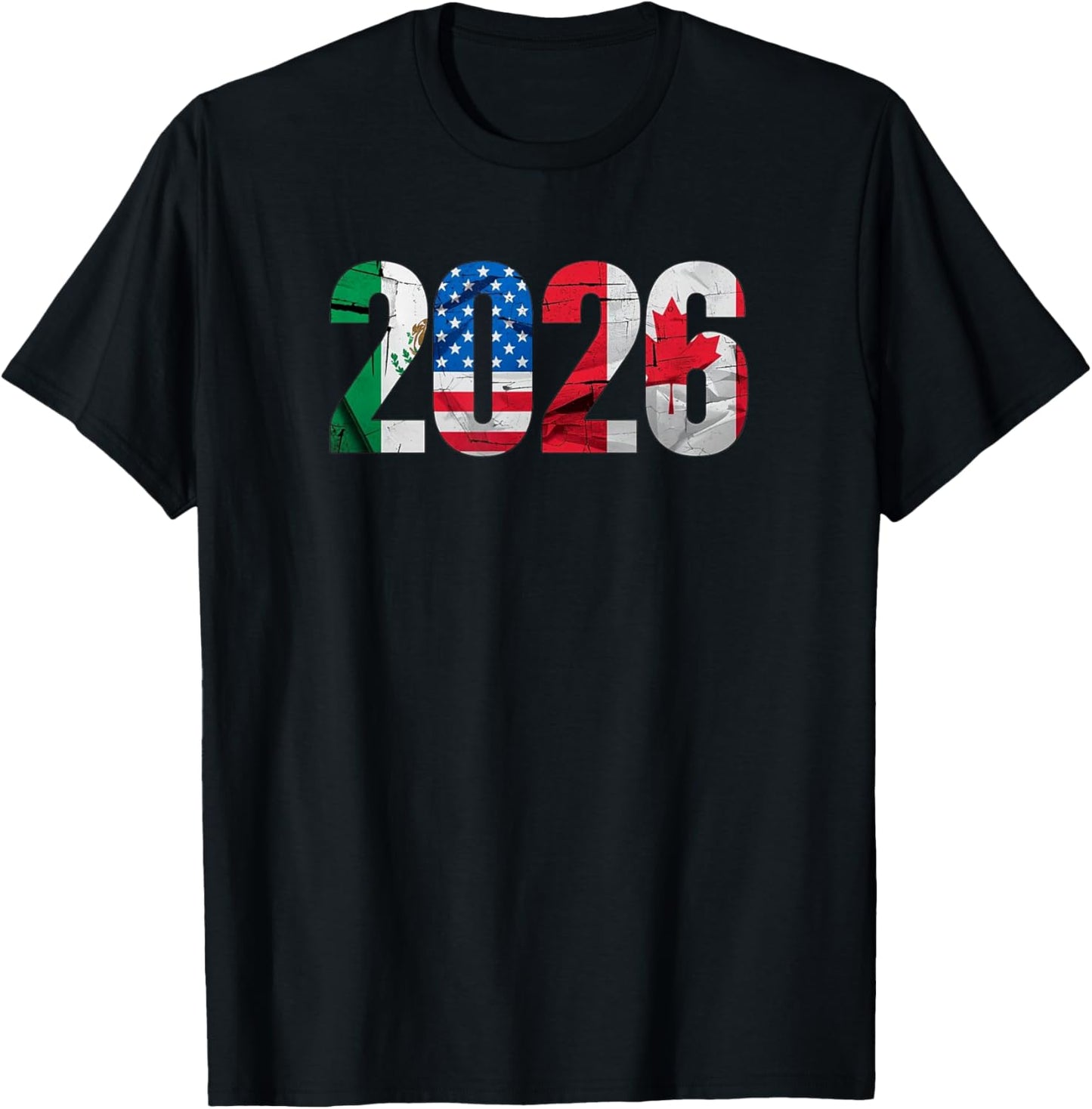 2026 International Football Design – Three Nations Flags T-Shirt - T-Shirt | Black