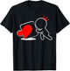 Missing Piece Heart Puzzle Couple Matching Valentine's Day T-Shirt - T-Shirt | Black