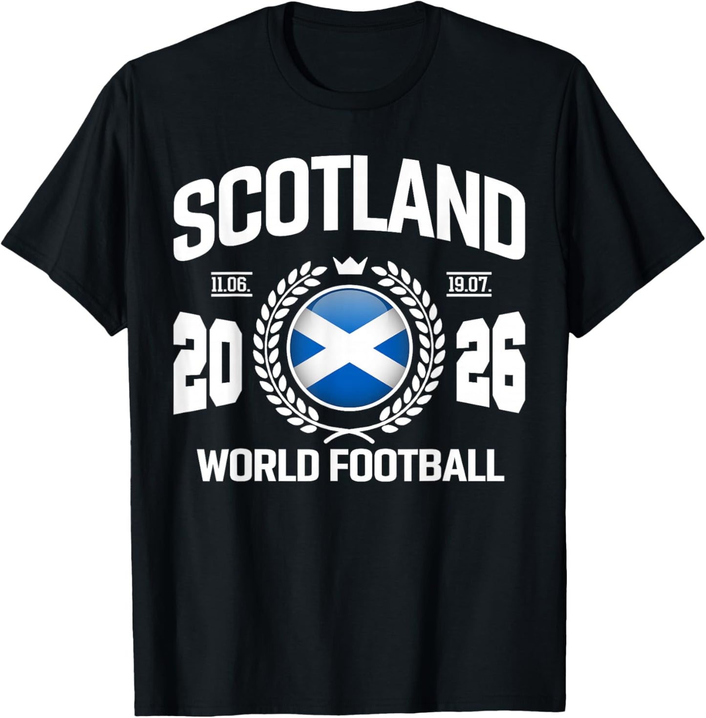 Scotland Football Supporter 2026 Badge Design T-Shirt - T-Shirt | Black