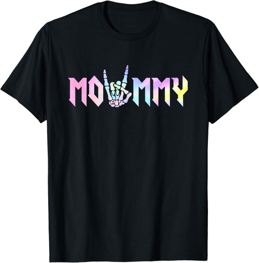 Mommy of The Bad Two The Bone Birthday Matching Tie Dye T-Shirt - T-Shirt | Black