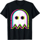Glitchy Ghost Vaporwave House Music Rave Festival EDM Techno T-Shirt - T-Shirt | Black