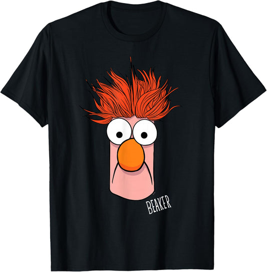 Disney The Muppets Beaker Muppet Labs Big Face T-Shirt - T-Shirt | Black