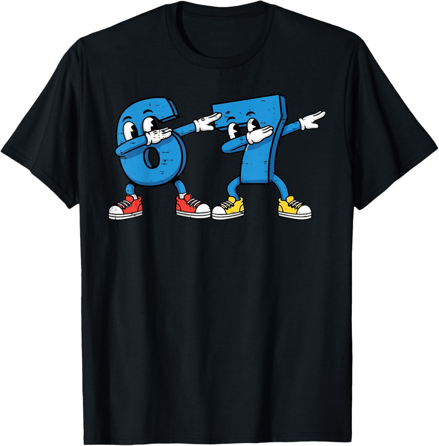 6 7 Meme Dab Numbers Funny 67 Gen Alpha Kids Boys Youth T-Shirt - T-Shirt | Black