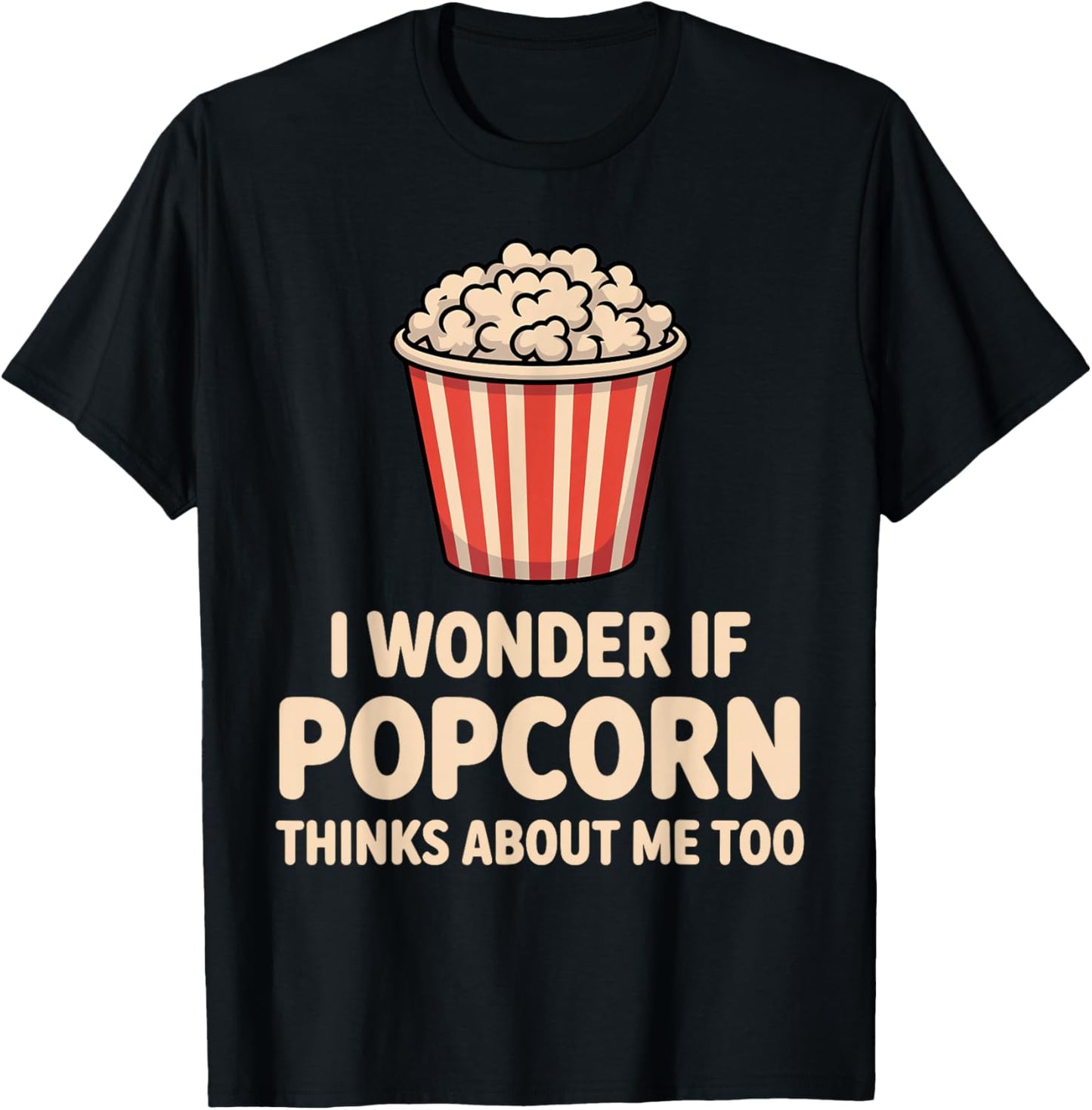 Funny Popcorn Themed Women Adults Kids Popcorn Lover T-Shirt - T-Shirt | Black