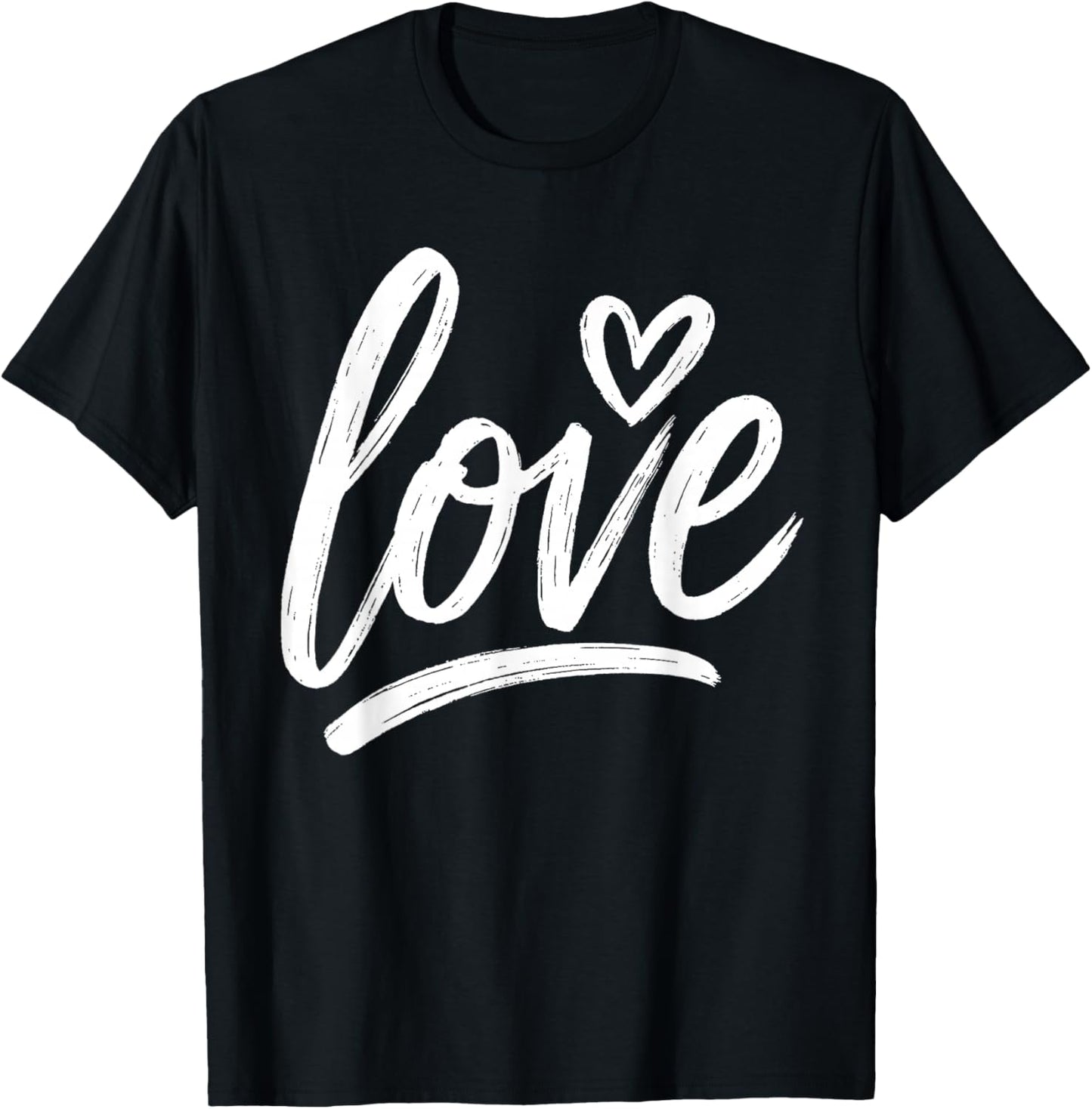 Love Heart Funny Valentines Day Men Women Teen Girl Boy Kids T-Shirt - T-Shirt | Black