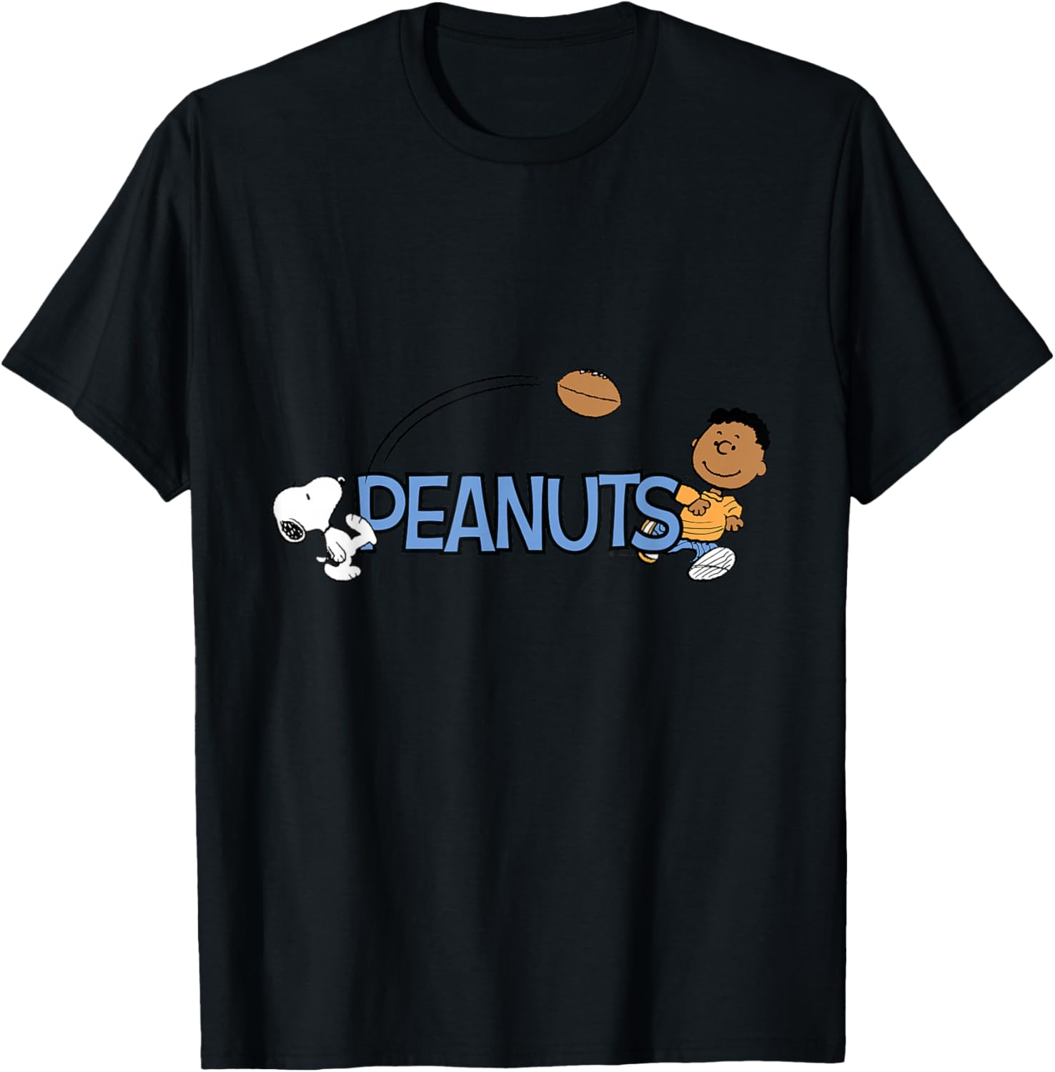 Snoopy Franklin Football Fun T-Shirt - T-Shirt | Black