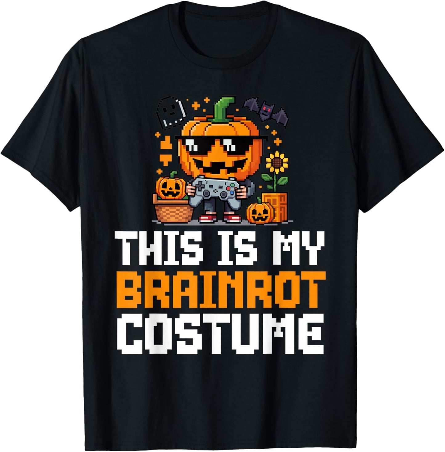 This is My Brain Rot Costume Halloween Shirt Kids Gamer T-Shirt - T-Shirt | Black
