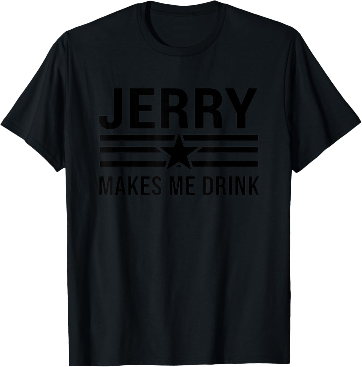 Custom & Name - 'Name Makes Me Drink' Custom T-Shirt - T-Shirt | Black