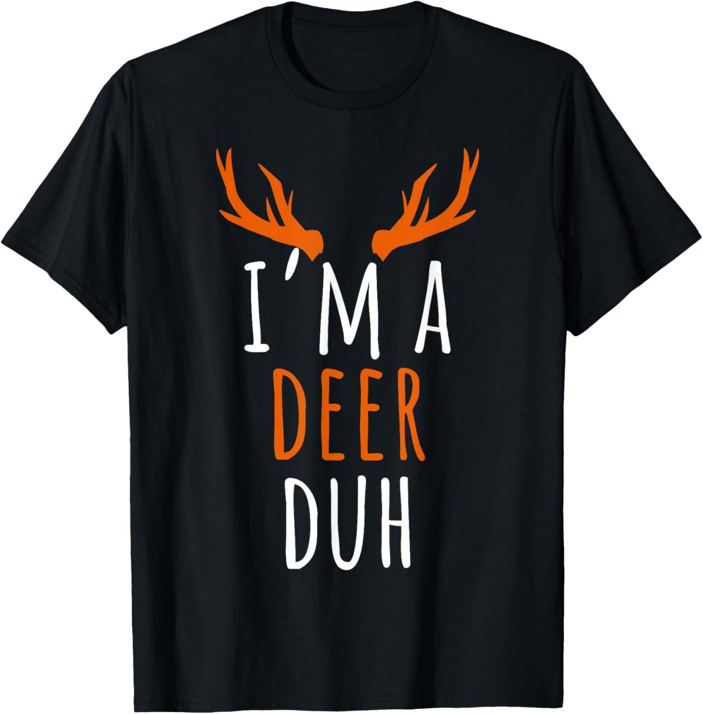 Im A Deer Costume Funny Reindeer Sven Adult Cute Matching T-Shirt - T-Shirt | Black