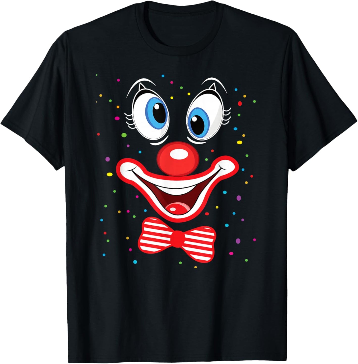 Carnival Clown Face Circus Costume Kids Men Women Carnivals T-Shirt - T-Shirt | Black