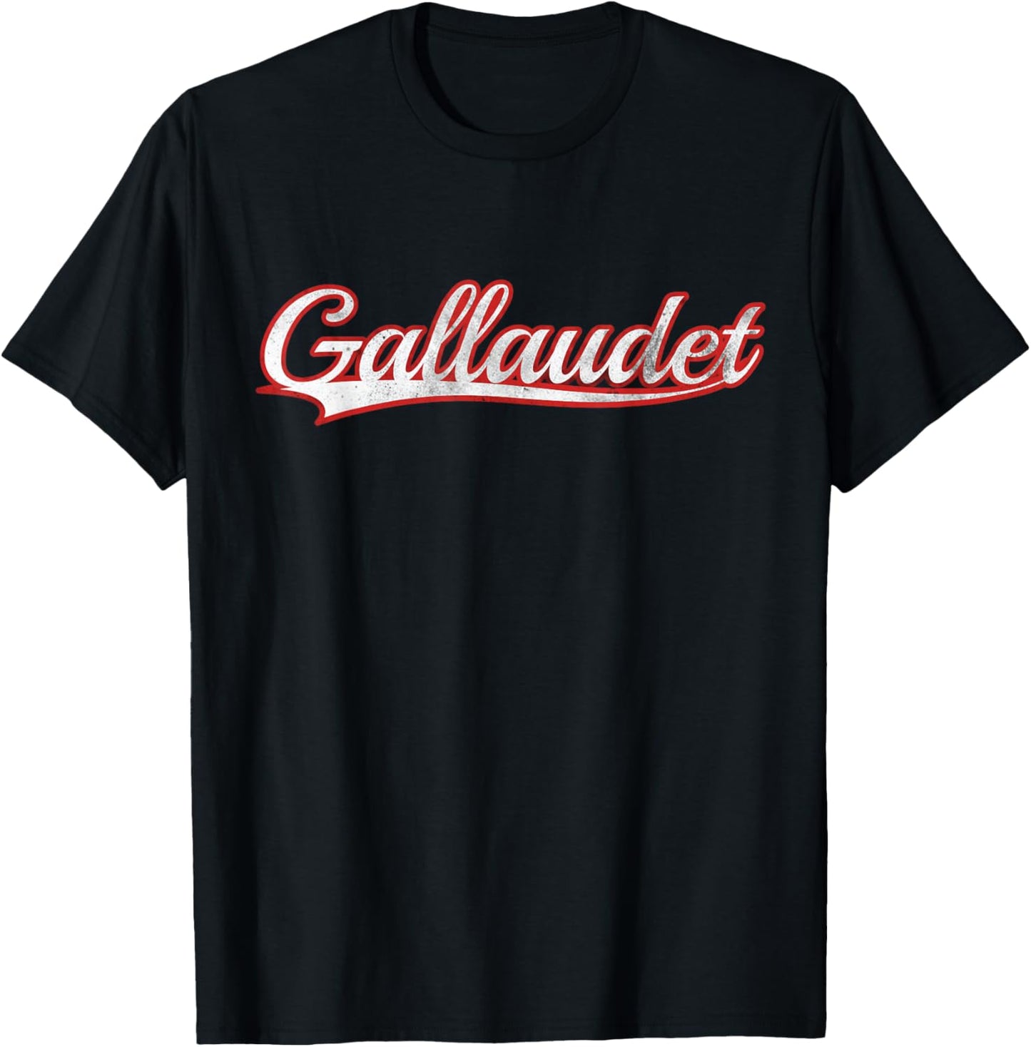 Gallaudet Deaf Culture American Sign Vintage Varsity T-Shirt - T-Shirt | Black