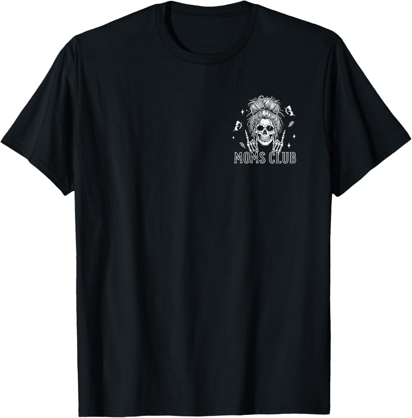 Feral Unhinged Moms Club Fueled by Caffeine Chaos 2 Side T-Shirt - T-Shirt | Black