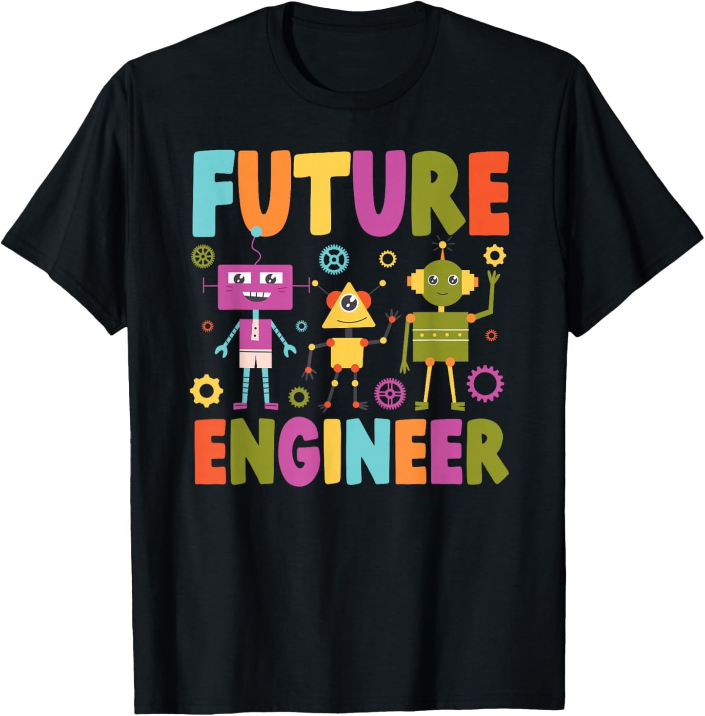 Future Engineer Kids Engineer Robotics Engineering Robot T-Shirt - T-Shirt | Black