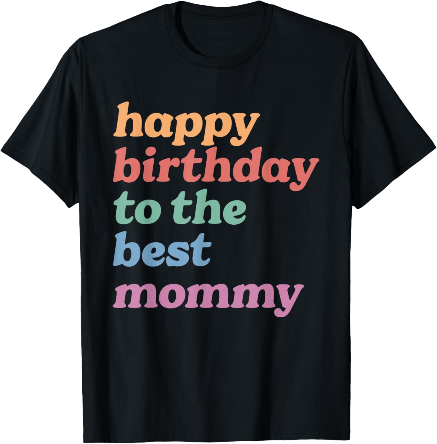 Happy Birthday to The Best Mommy, Happy Birthday Mom T-Shirt - T-Shirt | Black