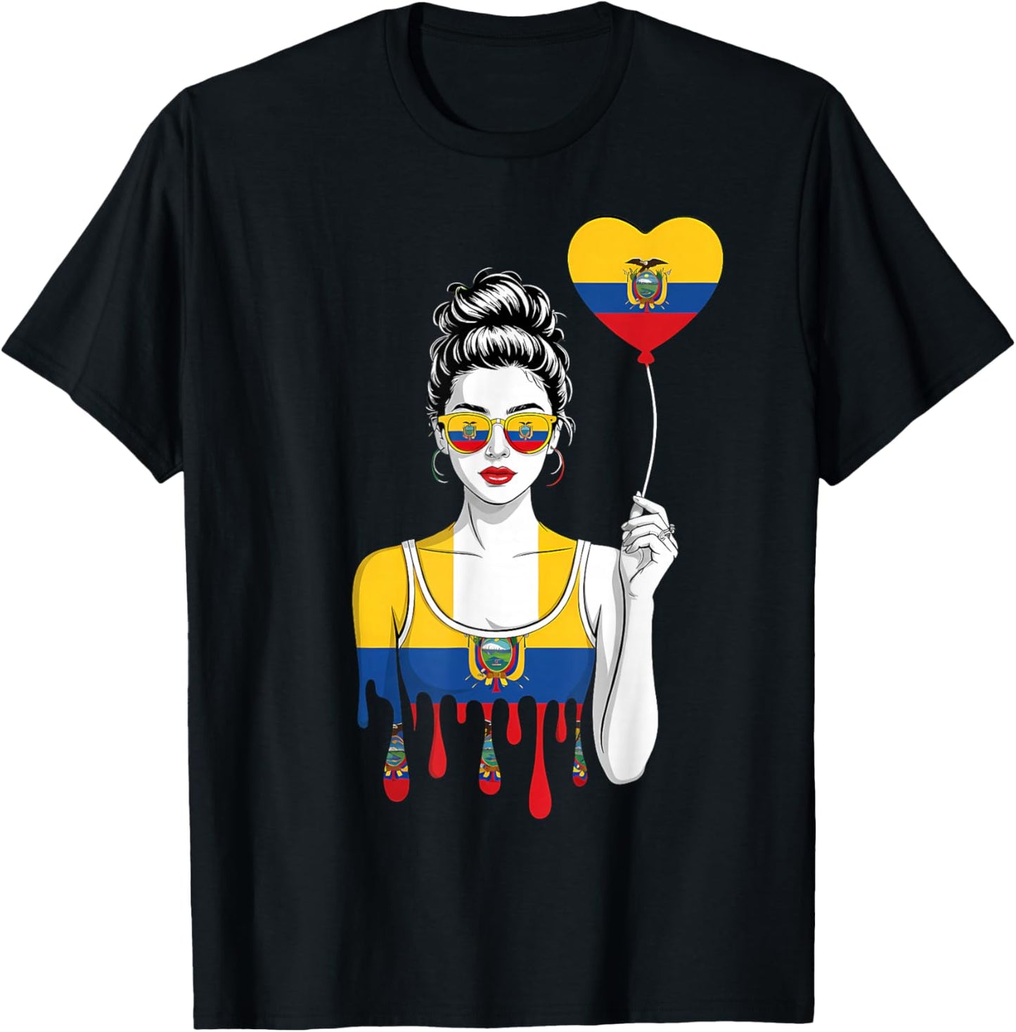 Ecuador Roots Ecuadorian Flag T-Shirt - T-Shirt | Black