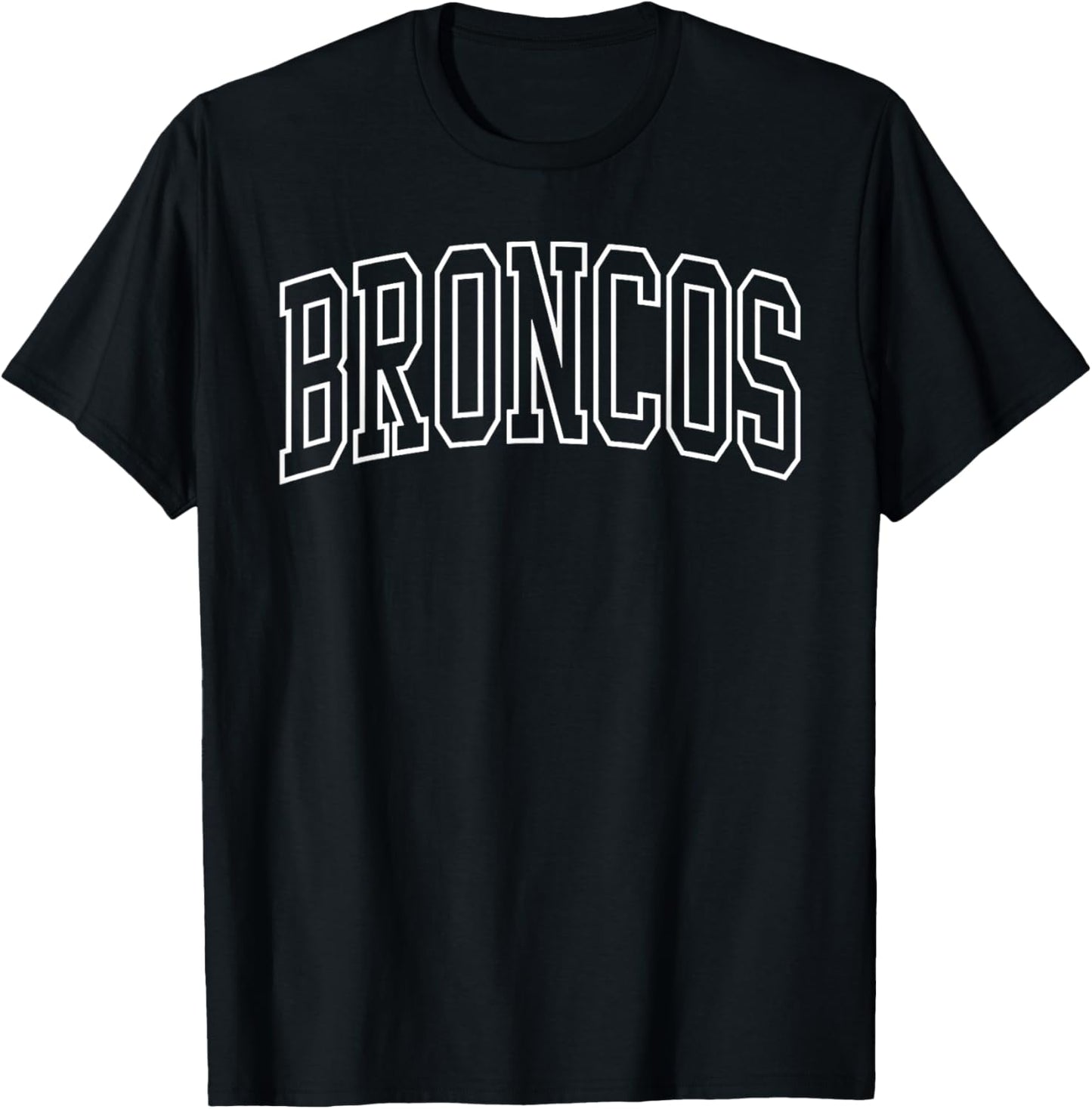 Broncos High School Spirit Fan Team Back to School T-Shirt - T-Shirt | Black