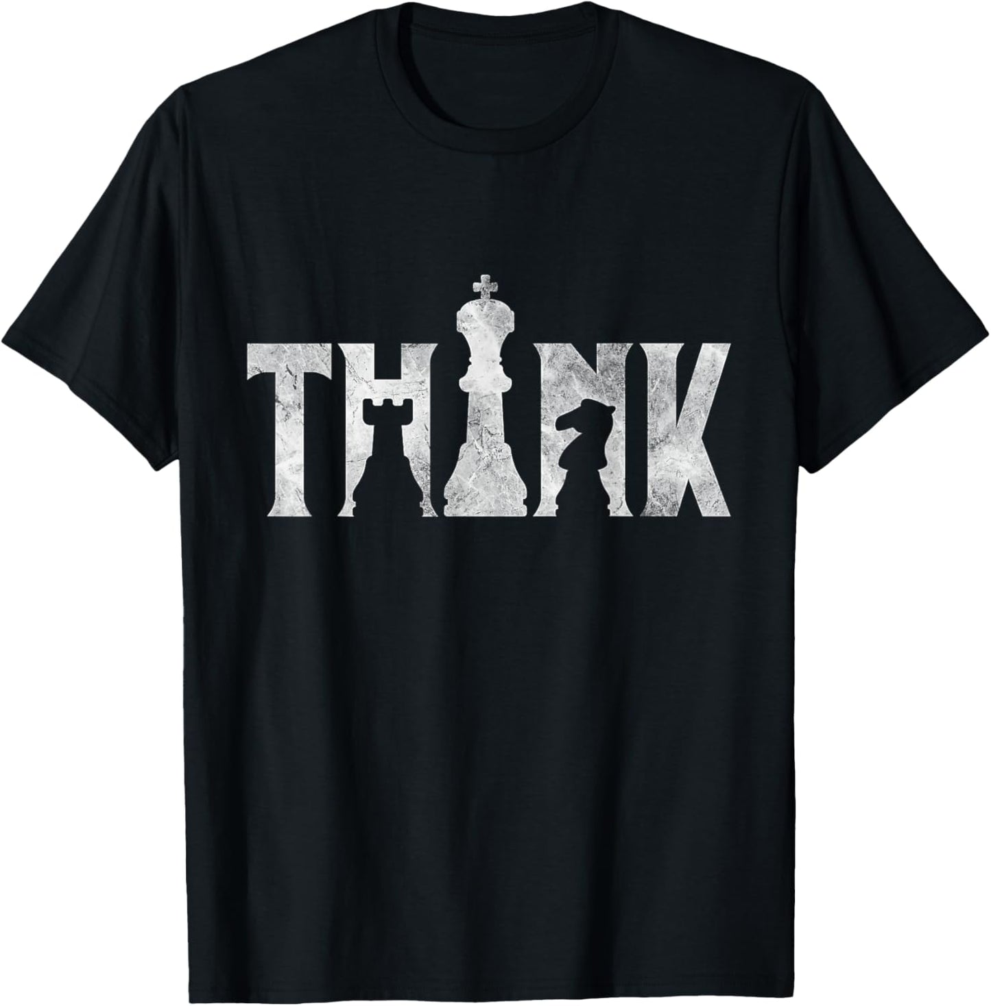 Think Chess Pieces Player Gifts Chessmaster Chess Love T-Shirt - T-Shirt | Black