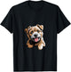 Cute Small Artistic Illustration Cartoon Norfolk Terrier T-Shirt - T-Shirt | Black