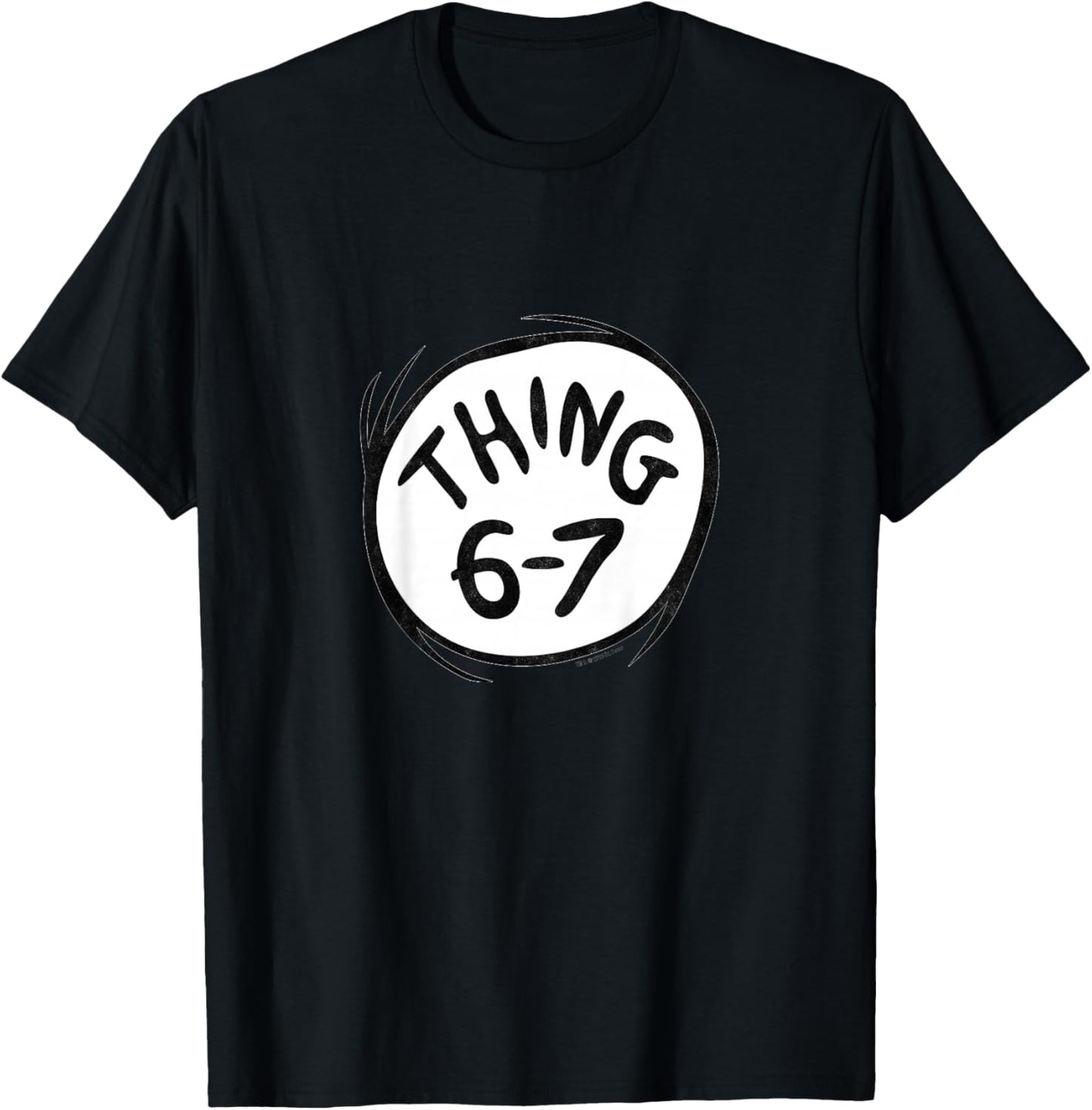 The Cat in The Hat Signature Collection Thing 6-7 Youth T-Shirt - T-Shirt | Black
