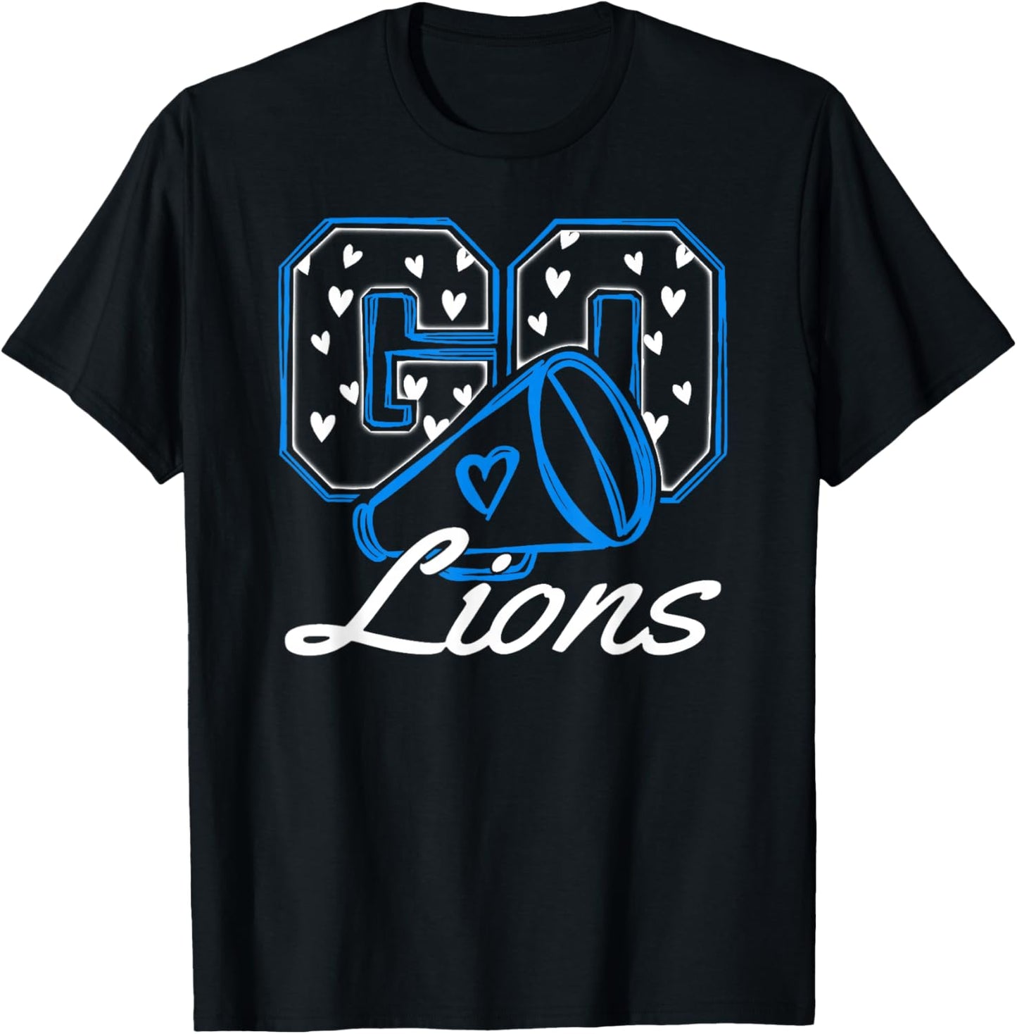 Go Cheer Lions School Team Spirit Girls Kids T-Shirt - T-Shirt | Black