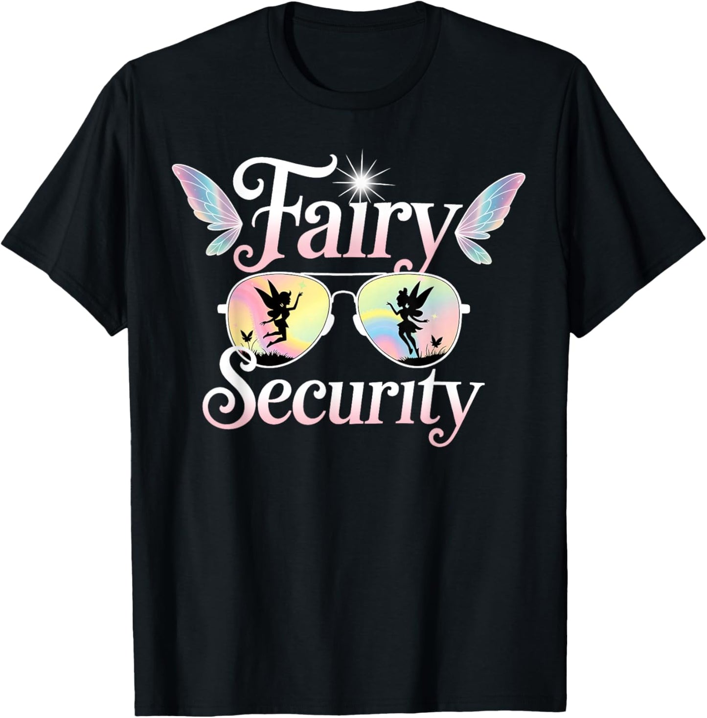 Fairy Security Funny Costume Fairy Security Men Women Kids T-Shirt - T-Shirt | Black