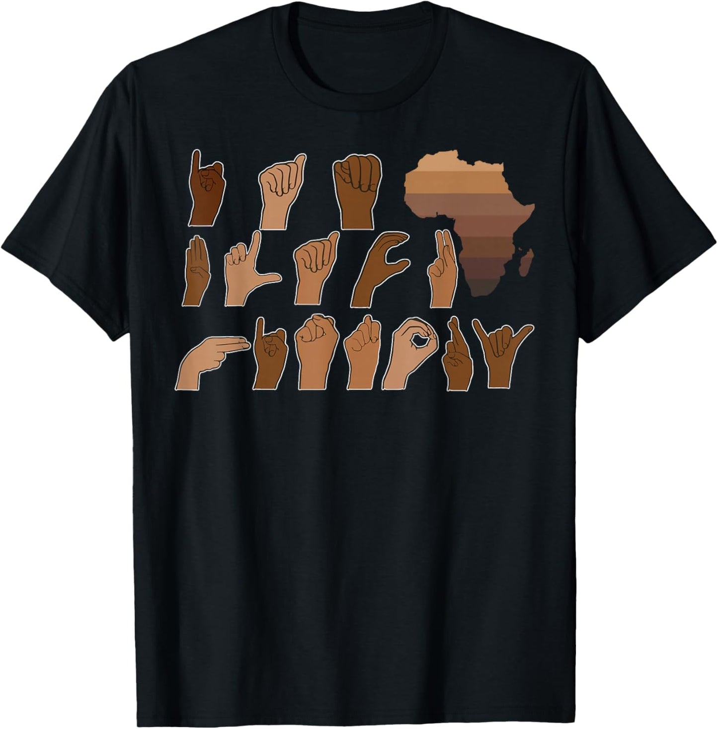 I Am Black History Month Sign Language ASL African Men Women T-Shirt - T-Shirt | Black