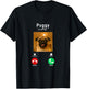 Dank Meme Pug Staring Front Camera Puggy is Calling T-Shirt - T-Shirt | Black