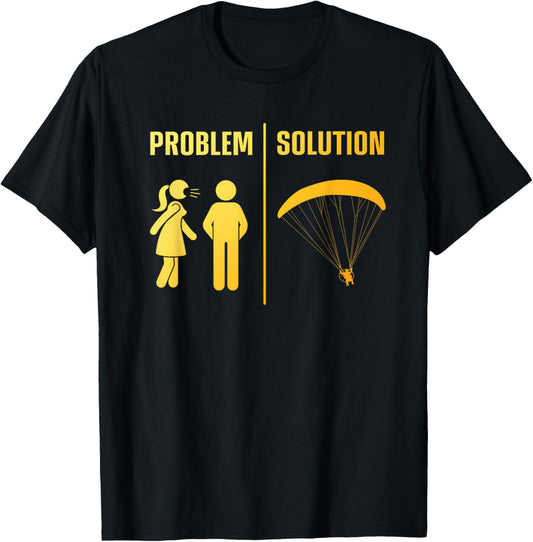 Paramotor Design Husband Paramotoring PPG Paramotor T-Shirt - T-Shirt | Black