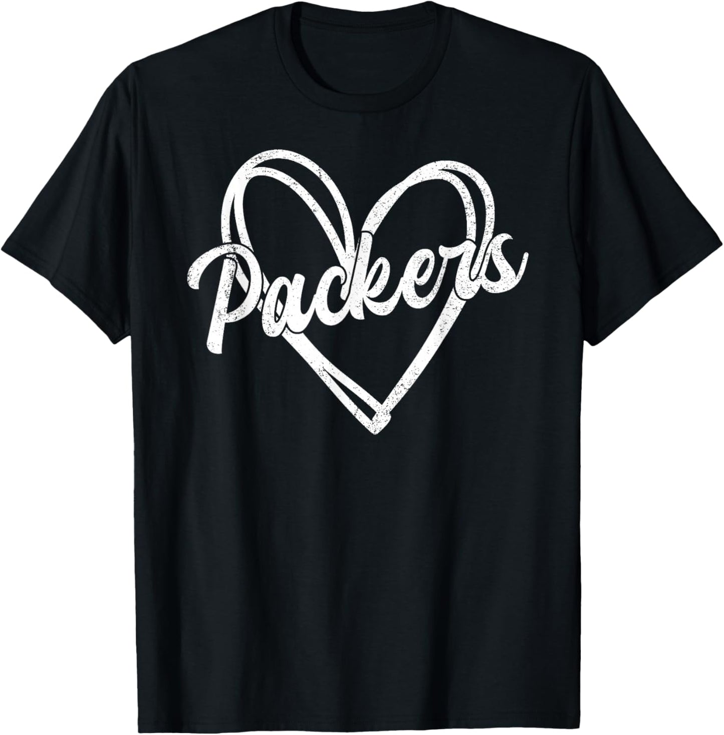 Retro Packers Vintage Heart T-Shirt - T-Shirt | Black