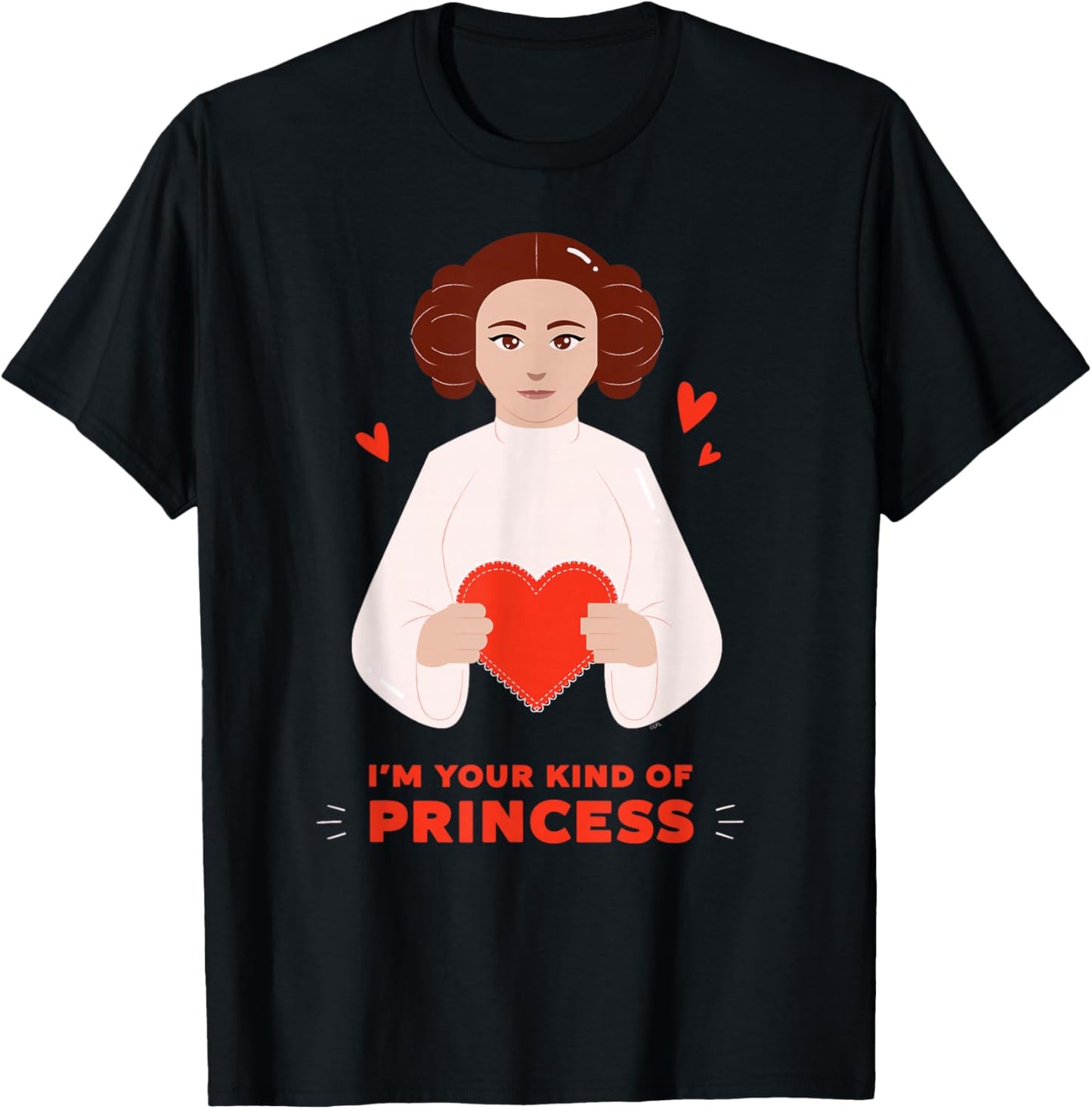 Star Wars Valentine's Day "I'm Your Kind of Princess" Leia T-Shirt - T-Shirt | Black