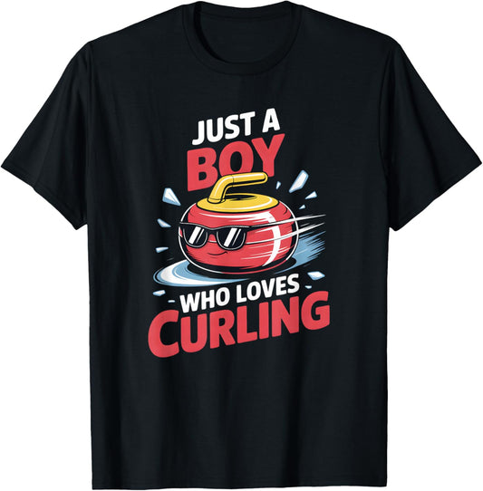 Boys Curling T-Shirt - T-Shirt | Black