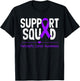 Support Pancreatic Cancer Awareness Ribbon Purple Adult Kids T-Shirt - T-Shirt | Black