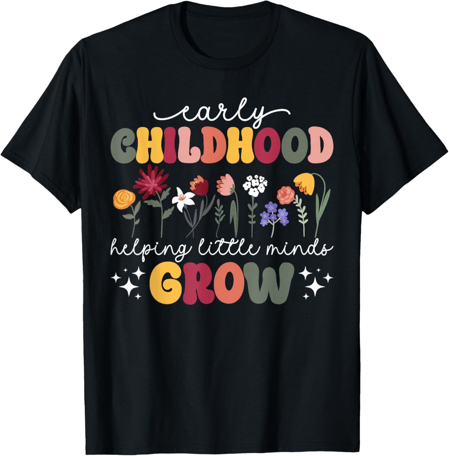 Groovy Early Childhood Teacher Early Childhood Education T-Shirt - T-Shirt | Black