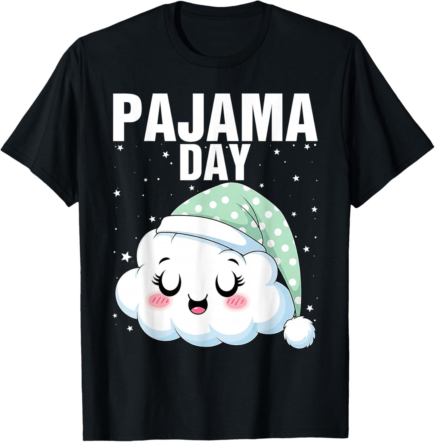 Pajama Day School Spirit Week Fun Cloud Teacher Student Cute T-Shirt - T-Shirt | Black