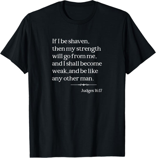 Funny Christian Man Beard Bible Verse T-Shirt - T-Shirt | Black