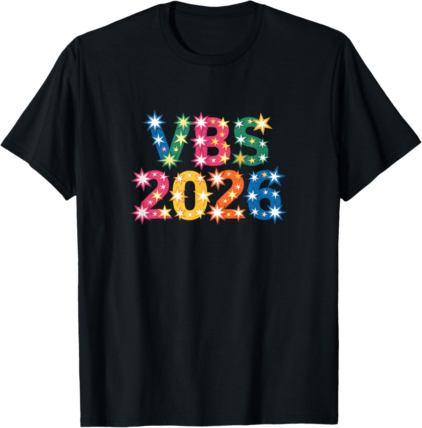 I Love VBS 2026 Vacation Bible School Lights and Stars T-Shirt - T-Shirt | Black